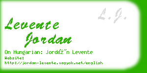 levente jordan business card